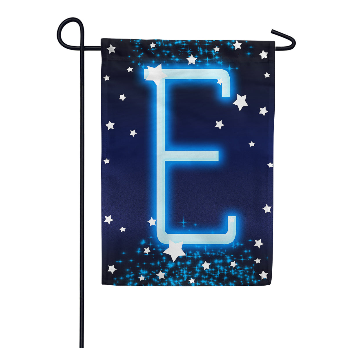 New Year Starlight Monogram Garden Flag