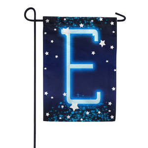 New Year Starlight Monogram Garden Flag