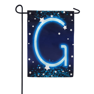 New Year Starlight Monogram Garden Flag