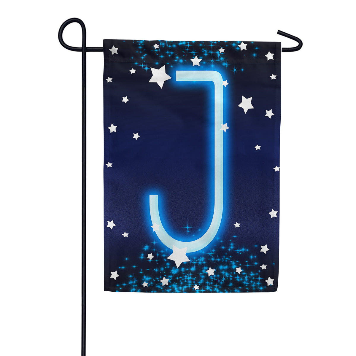 New Year Starlight Monogram Garden Flag