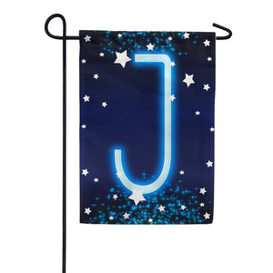 New Year Starlight Monogram Garden Flag