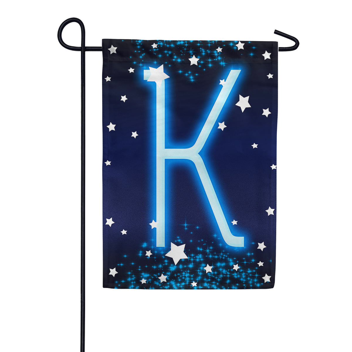 New Year Starlight Monogram Garden Flag