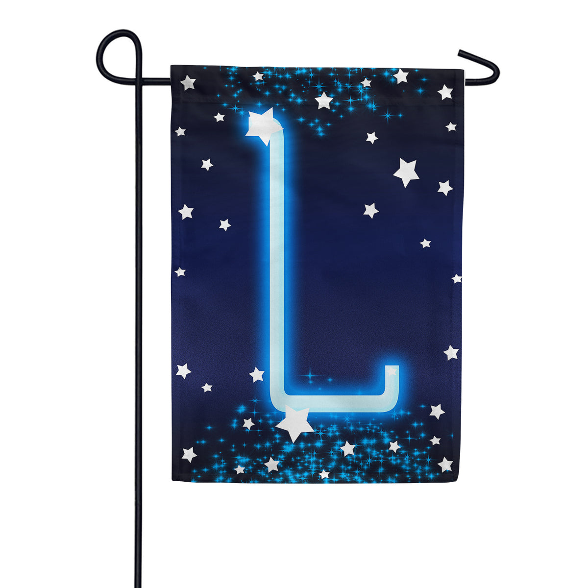 New Year Starlight Monogram Garden Flag