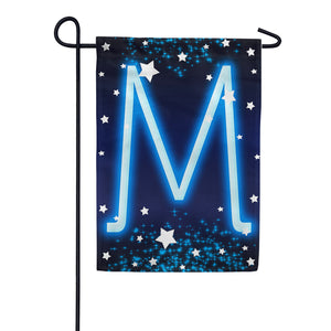 New Year Starlight Monogram Garden Flag