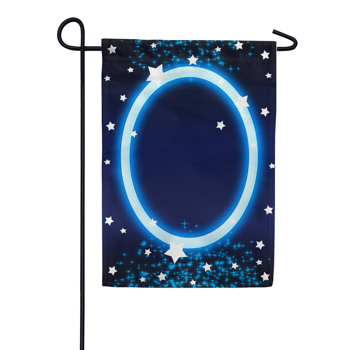 New Year Starlight Monogram Garden Flag