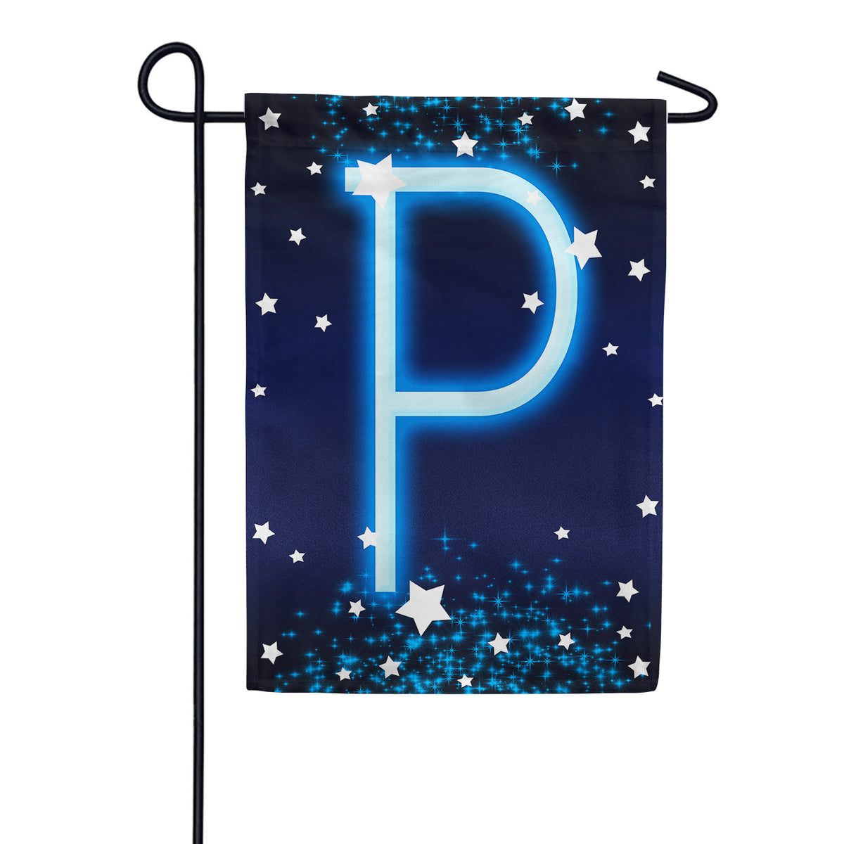 New Year Starlight Monogram Garden Flag