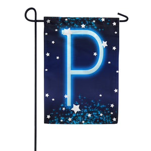 New Year Starlight Monogram Garden Flag