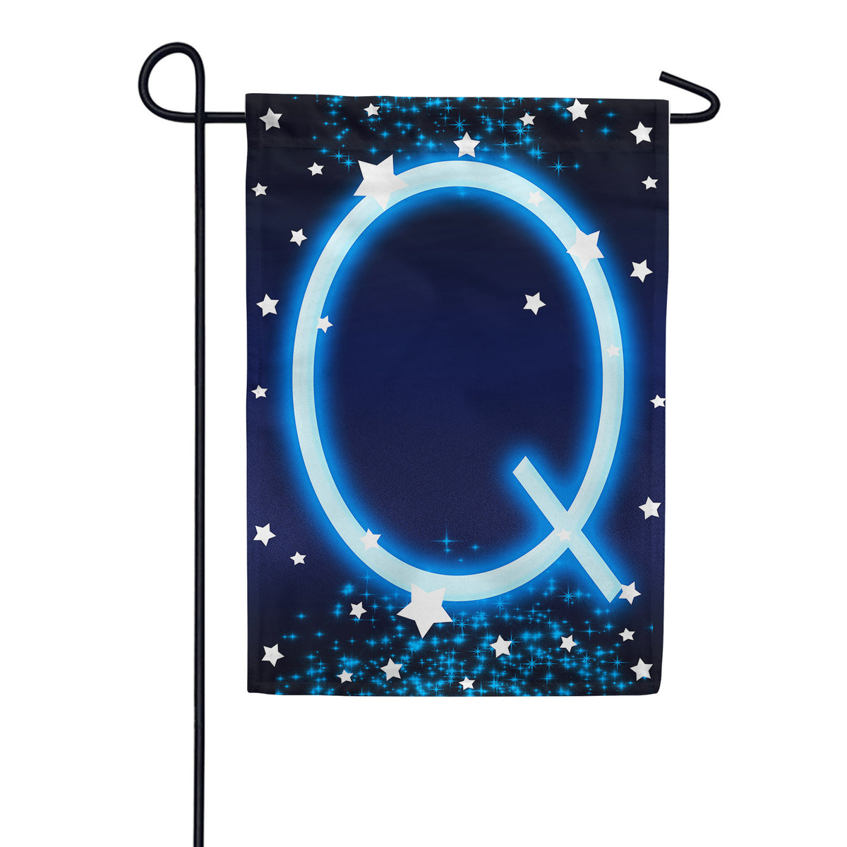 New Year Starlight Monogram Garden Flag