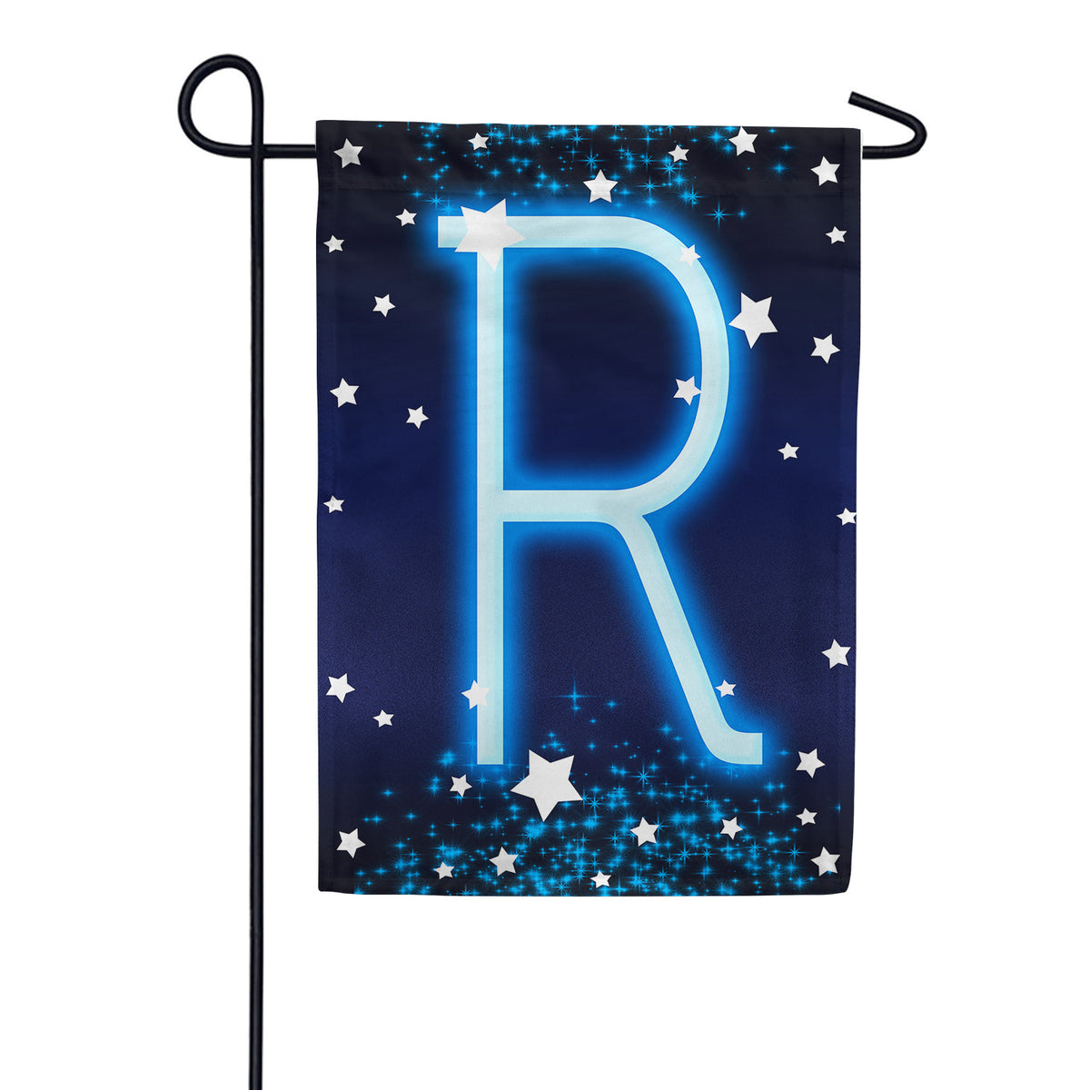 New Year Starlight Monogram Garden Flag