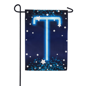 New Year Starlight Monogram Garden Flag
