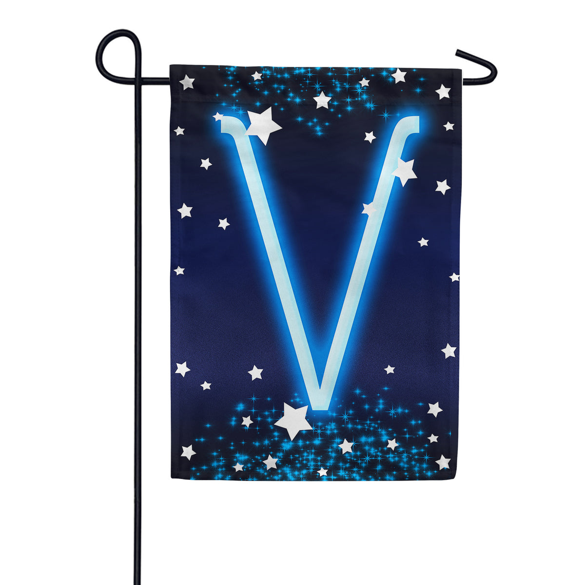 New Year Starlight Monogram Garden Flag