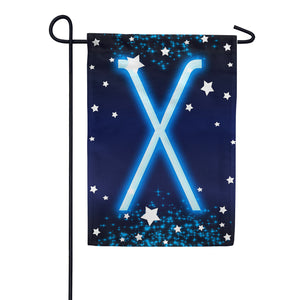 New Year Starlight Monogram Garden Flag