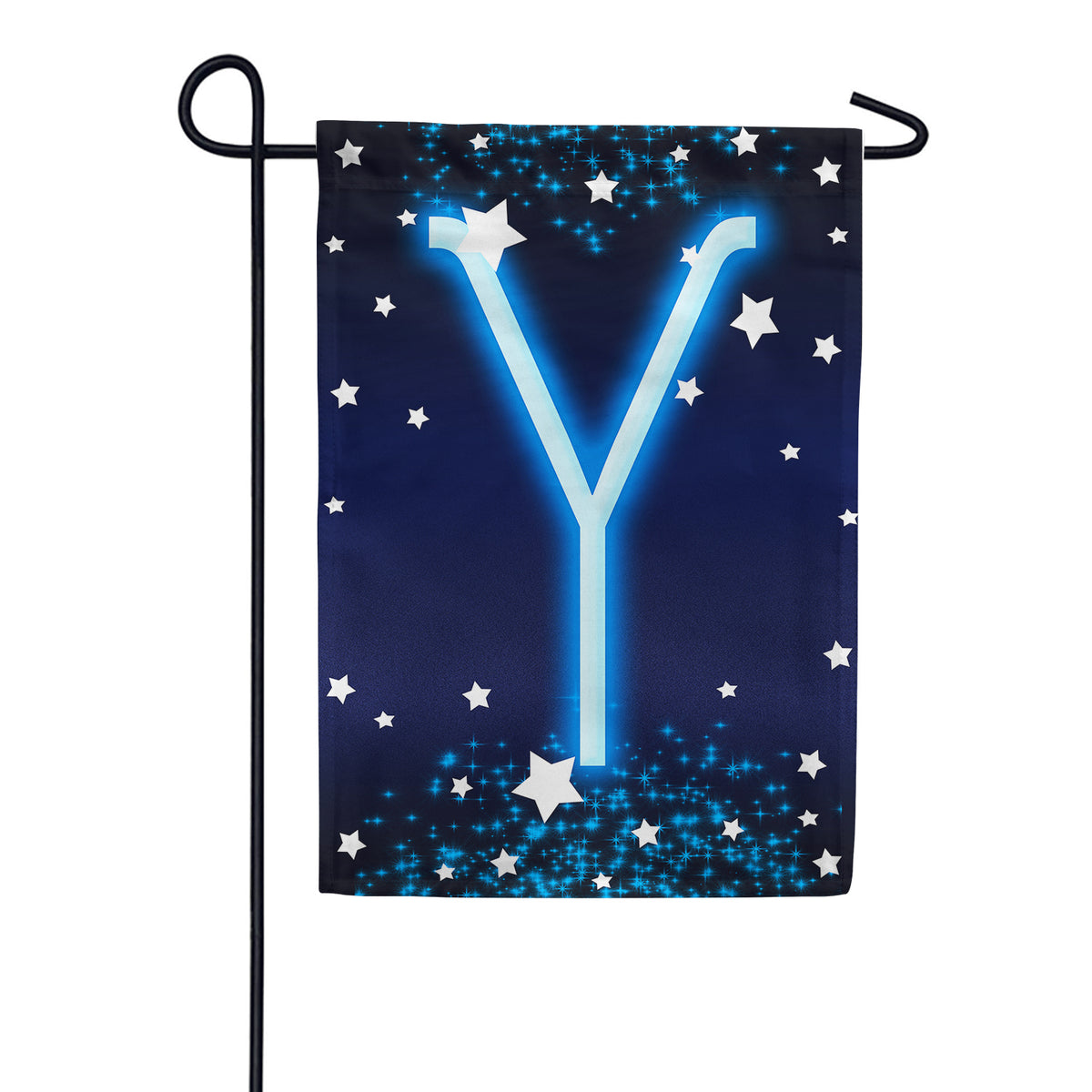 New Year Starlight Monogram Garden Flag