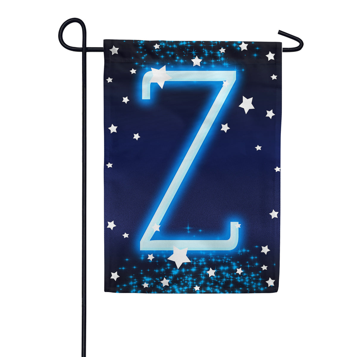 New Year Starlight Monogram Garden Flag