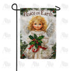 Peace on Earth Christmas Angel Holly Double Sided Garden Flag