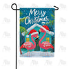 Festive Flamingos Christmas Double Sided Garden Flag