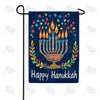 Festive Menorah Hanukkah Double Sided Garden Flag