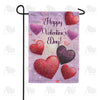 Happy Valentine's Day Glitter Hearts Double Sided Garden Flag
