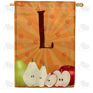 Apples & Pears Monogram Double Sided House Flag