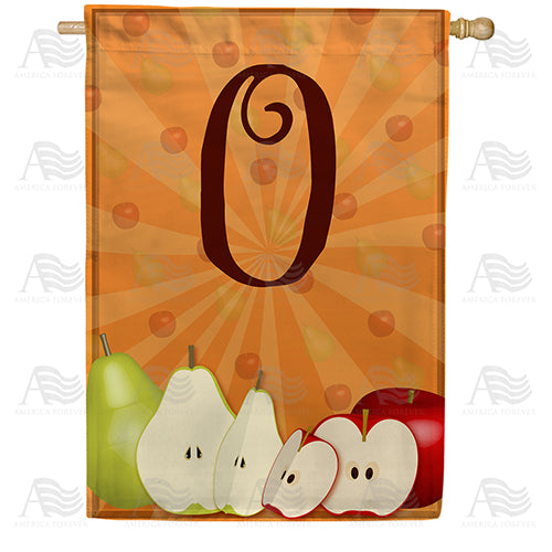 Apples & Pears Monogram Double Sided House Flag