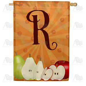 Apples & Pears Monogram Double Sided House Flag