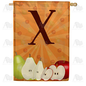 Apples & Pears Monogram Double Sided House Flag