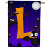 Crazy Bat Party Monogram Double Sided House Flag