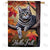Hello Fall Tabby Cat Double Sided House Flag