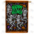 Happy Halloween Dancing Skeletons Double Sided House Flag