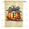 Fall Pumpkin Monogram House Flag
