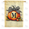 Fall Pumpkin Monogram House Flag