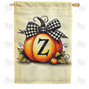Fall Pumpkin Monogram House Flag