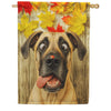 Fall Great Dane with Ladybug House Flag