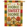 Home Sweet Home Autumn Patchwork Quilt House Flag
