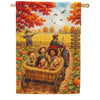 Fall Hayride House Flag