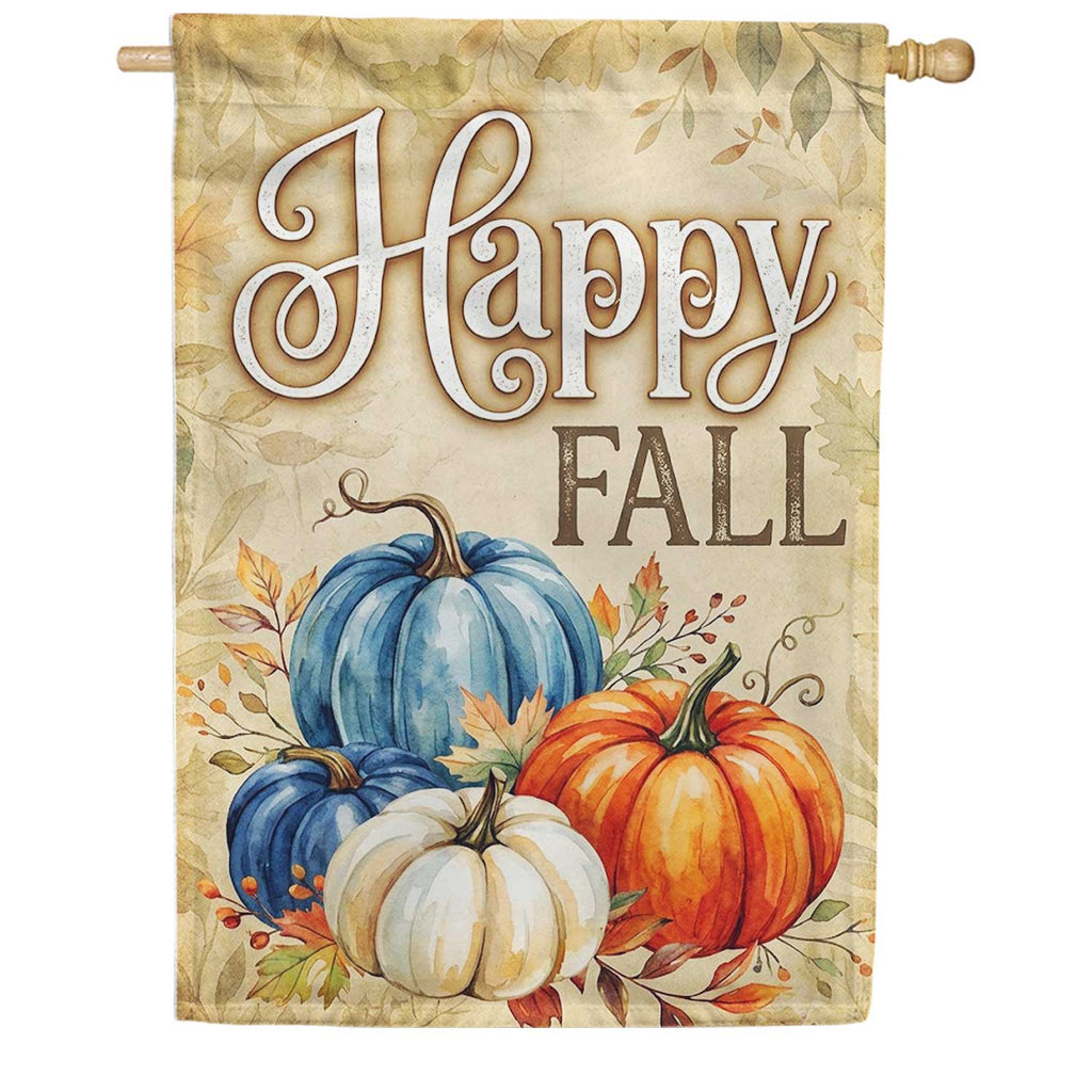 Happy Fall Pumpkins Autumn Harvest House Flag