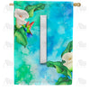 Hummingbird At Lily Monogram Double Sided House Flag