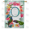 Island Flowers Monogram Double Sided House Flag