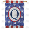 All American Old Wood Monogram Double Sided House Flag