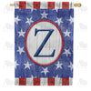 All American Old Wood Monogram Double Sided House Flag