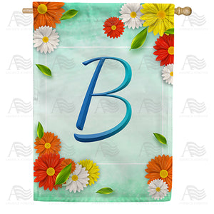 Bright Cosmos Monogram Double Sided House Flag