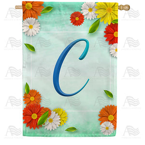 Bright Cosmos Monogram Double Sided House Flag