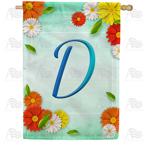 Bright Cosmos Monogram Double Sided House Flag