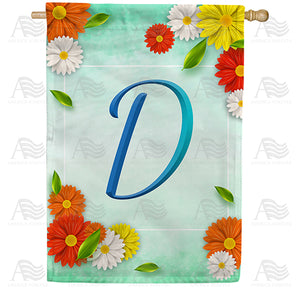 Bright Cosmos Monogram Double Sided House Flag