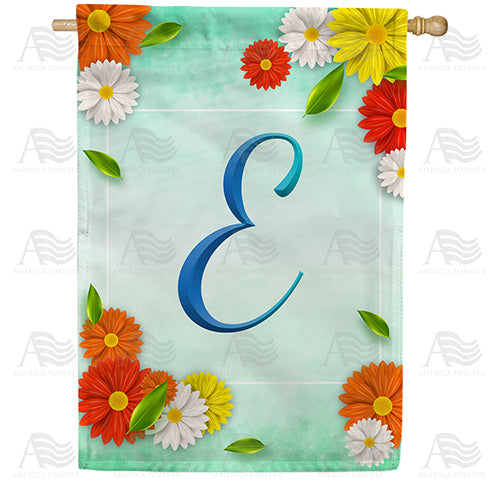 Bright Cosmos Monogram Double Sided House Flag