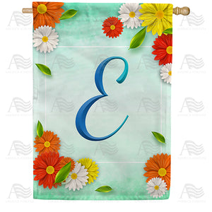 Bright Cosmos Monogram Double Sided House Flag