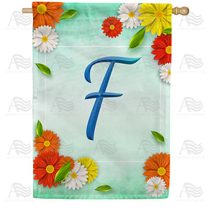Bright Cosmos Monogram Double Sided House Flag
