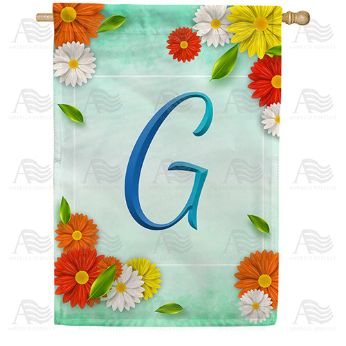Bright Cosmos Monogram Double Sided House Flag