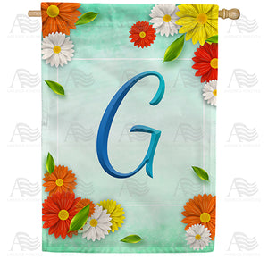 Bright Cosmos Monogram Double Sided House Flag