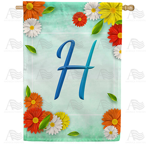 Bright Cosmos Monogram Double Sided House Flag